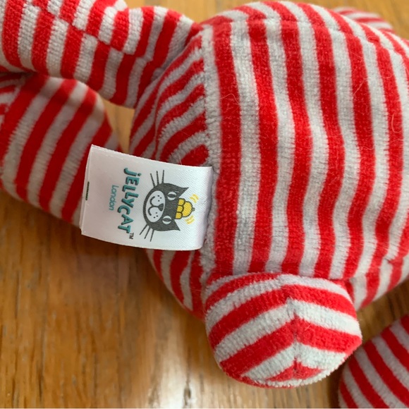 Jellycat Special Editon Eloise Bashful Bunny Striped Red Grey - Picture 2 of 3